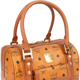 MCM Visetos Monogram Boston Handbag