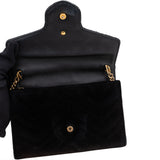 Gucci Chevron Satin Marmont Crossbody Flap Bag