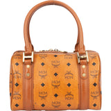 MCM Visetos Monogram Boston Handbag