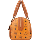 MCM Visetos Monogram Boston Handbag