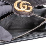 Gucci Chevron Satin Marmont Crossbody Flap Bag