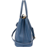 Prada Blue Saffiano Leather Galleria Handbag