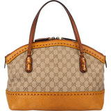 Gucci GG Monogram Crafty Bamboo Handbag