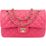 Chanel Quilted Caviar Leather Small Double Flap Crossbody Bag