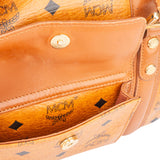 MCM Visetos Monogram Boston Handbag