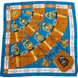 Hermès Classic "Cliquetis" Silk Carre 90 Scarf Tuch