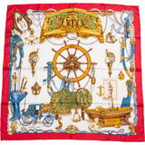 Hermès Classic "Musée" Silk Carre 90 Scarf Tuch