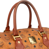 MCM Visetos Monogram Boston Handbag