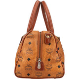 MCM Visetos Monogram Boston Handbag