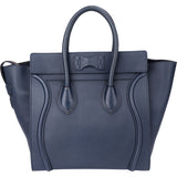 Celine Blue Leather Luggage Handbag