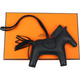 Hermès Green Leather Rodeo MM Pendant