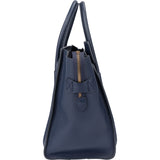 Celine Blue Leather Luggage Handbag