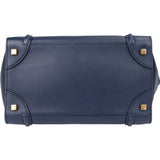 Celine Blue Leather Luggage Handbag