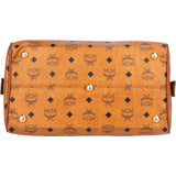 MCM Visetos Monogram Boston Handbag