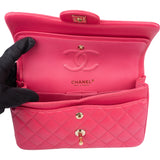 Chanel Quilted Caviar Leather Small Double Flap Crossbody Bag