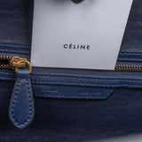 Celine Blue Leather Luggage Handbag