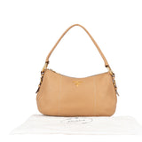 Prada Classic Beige Leather Hobo Bag