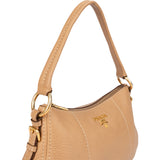 Prada Classic Beige Leather Hobo Bag