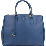 Prada Blue Saffiano Leather Galleria Handbag