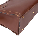 Gucci Brown Leather Bamboo Handbag