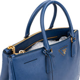 Prada Blue Saffiano Leather Galleria Handbag
