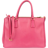 Prada Pink Saffiano Leather Galleria Handbag