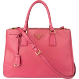 Prada Pink Saffiano Leather Galleria Handbag