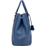 Prada Blue Saffiano Leather Galleria Handbag