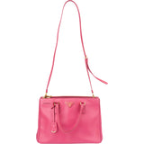 Prada Pink Saffiano Leather Galleria Handbag