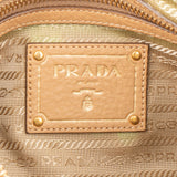 Prada Classic Beige Leather Hobo Bag