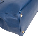 Prada Blue Saffiano Leather Galleria Handbag