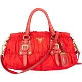 Prada Red Nylon City Handbag