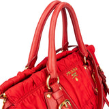 Prada Red Nylon City Handbag