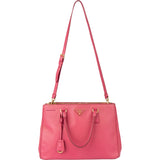 Prada Pink Saffiano Leather Galleria Handbag