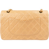 Chanel Quilted Lambskin 24K Gold Medium Double Flap Crossbody Bag