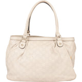 Gucci White Leather GG Sukey Handbag