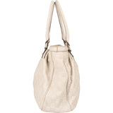 Gucci White Leather GG Sukey Handbag