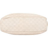 Gucci White Leather GG Sukey Handbag