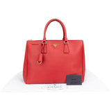 Prada Rouge Saffiano Leather Galleria Handbag