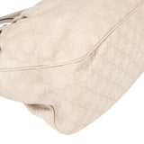 Gucci White Leather GG Sukey Handbag