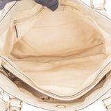 Gucci White Leather GG Sukey Handbag