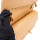 Chanel Quilted Lambskin 24K Gold Medium Double Flap Crossbody Bag