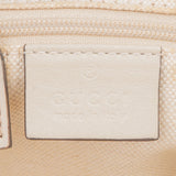 Gucci White Leather GG Sukey Handbag
