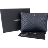 Chanel Quilted Lambskin CC Clutch