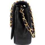 Chanel Quilted Lambskin 24K Gold Single Flap Shoulder Bag