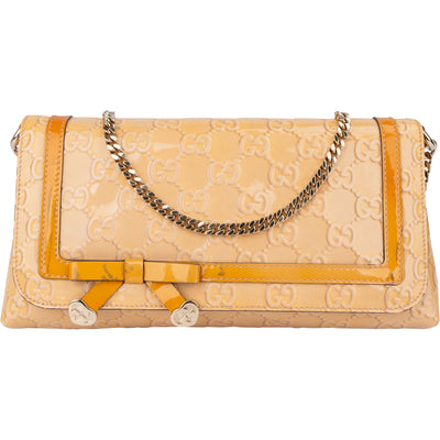 Gucci Patent Leather Heart Shoulder Flap Bag - vintageandkickz