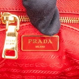 Prada Rouge Saffiano Leather Galleria Handbag