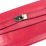 Hermès Pink Leather Palladium Kelly Wallet