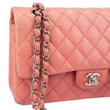 Chanel Quilted Lambskin Palladium Medium Double Flap Crossbody Bag