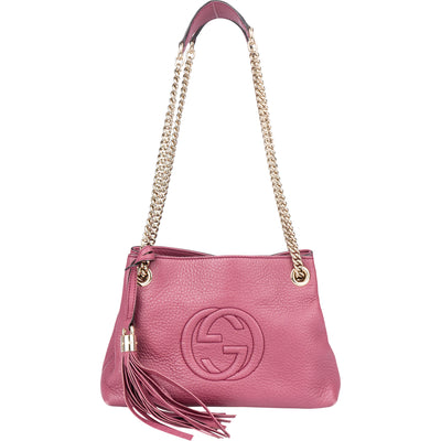 Gucci Leather GG Soho Crossbody Bag - vintageandkickz